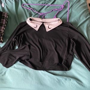3x cropped moon long sleeve shirt